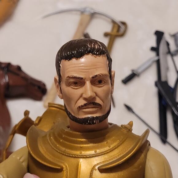 60s Louis Marx Geronimo, Sir Gordon Knight,Odin Viking Figures & Accessories Lot - Picture 7 of 16